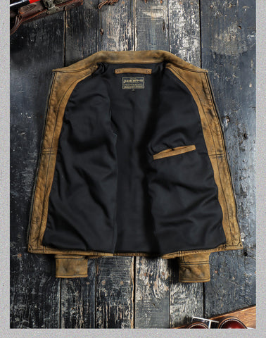 Men's Crazy Horse Mendoza Leather Jacket Mk II