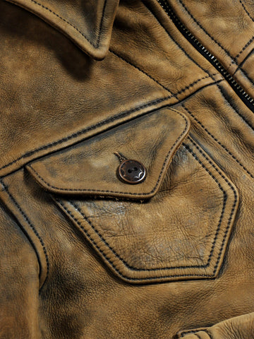 Men's Crazy Horse Mendoza Leather Jacket Mk II
