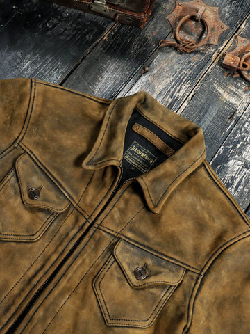 Men's Crazy Horse Mendoza Leather Jacket Mk II
