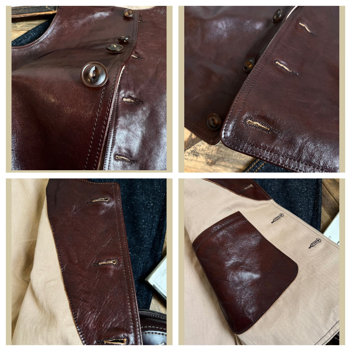 1910s Crew Neck Leather Vest