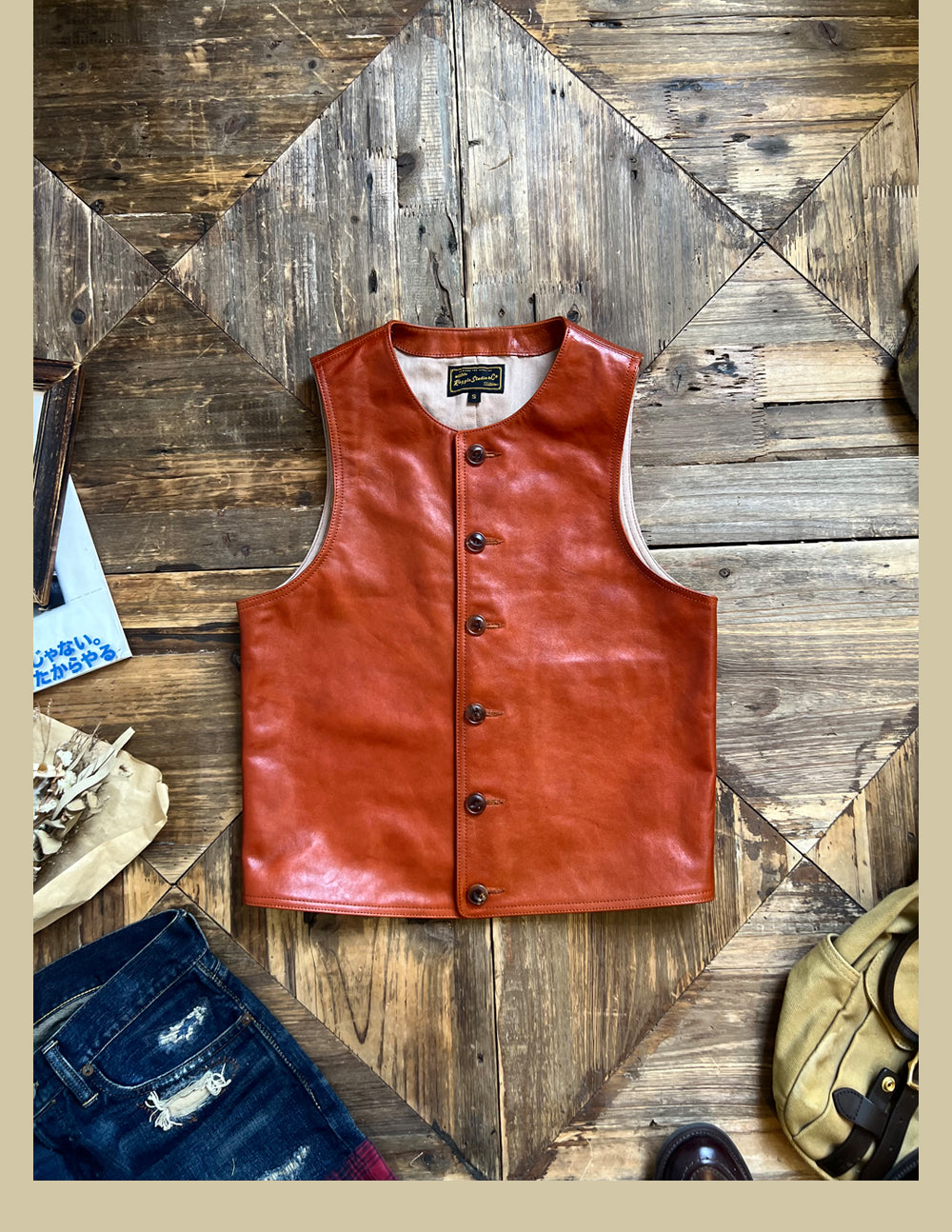 1910s Crew Neck Leather Vest