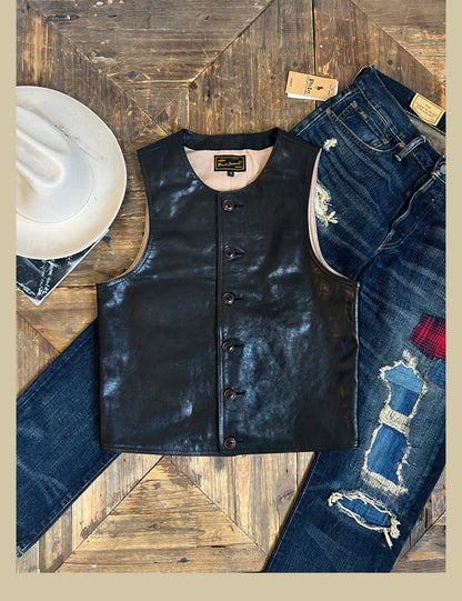 1910s Crew Neck Leather Vest