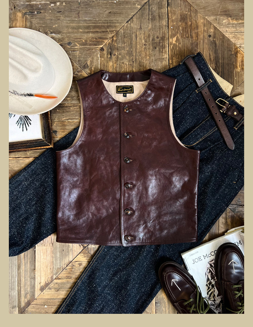 1910s Crew Neck Leather Vest