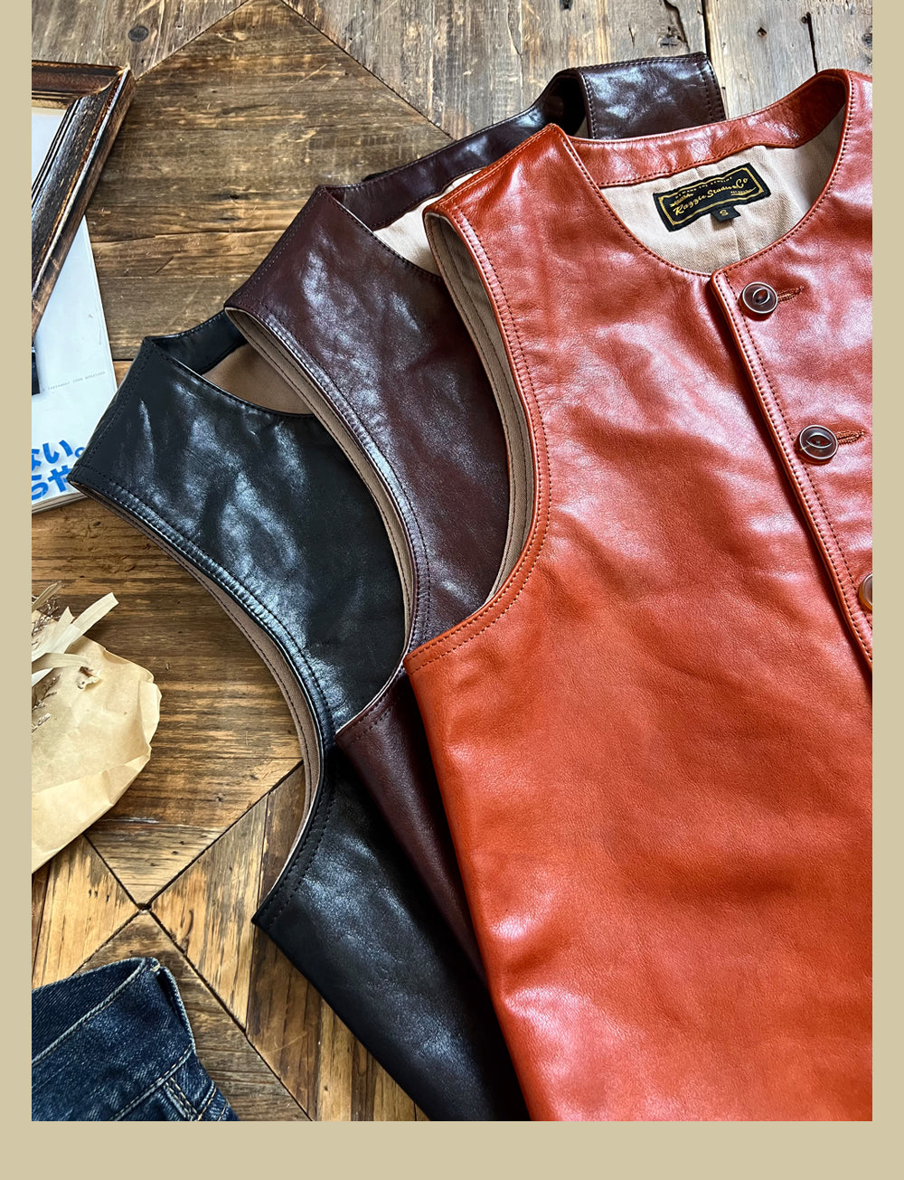 1910s Crew Neck Leather Vest