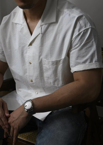 Men's Cuban Collar Shirt Short Sleeves