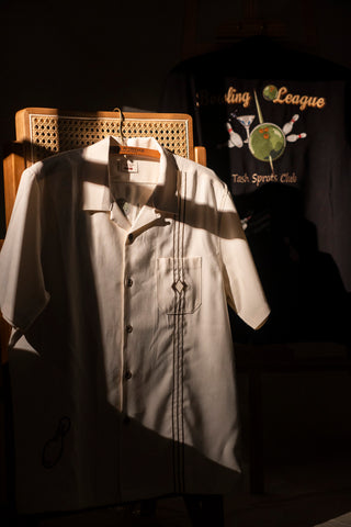 メンズ刺繍ボウリングシャツ