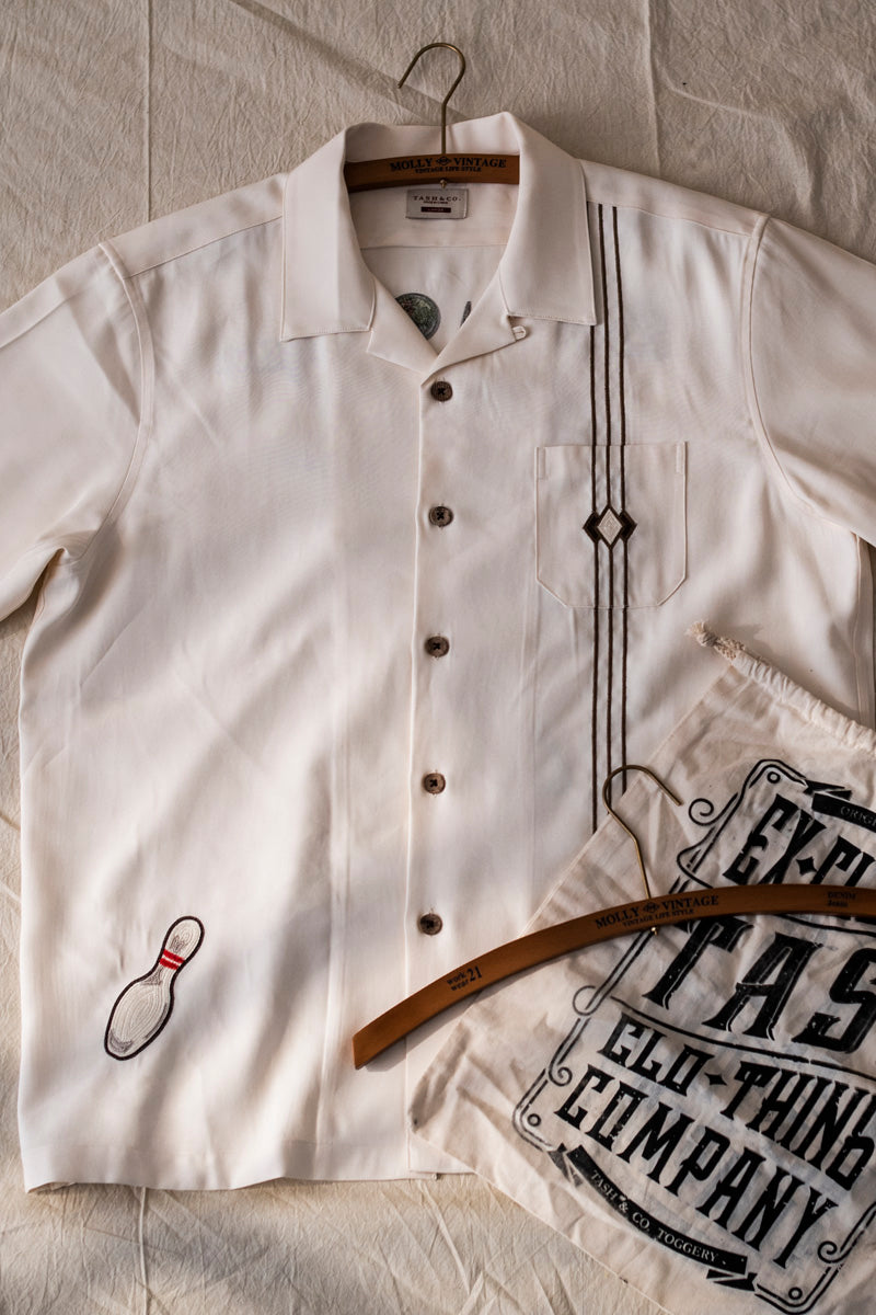 Men's Embroidery Bowling Shirt