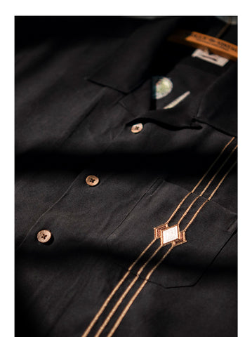 メンズ刺繍ボウリングシャツ