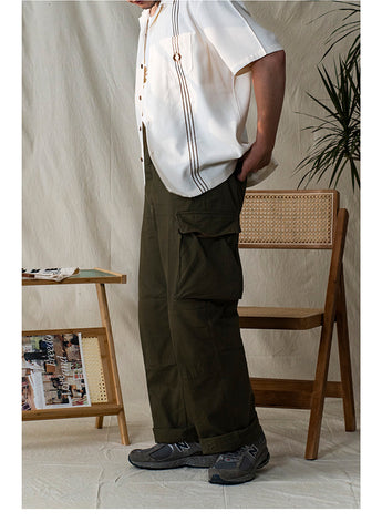 メンズ刺繍ボウリングシャツ