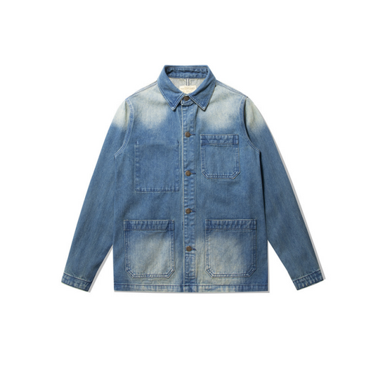 Men's Washed Denim Chore Jacket