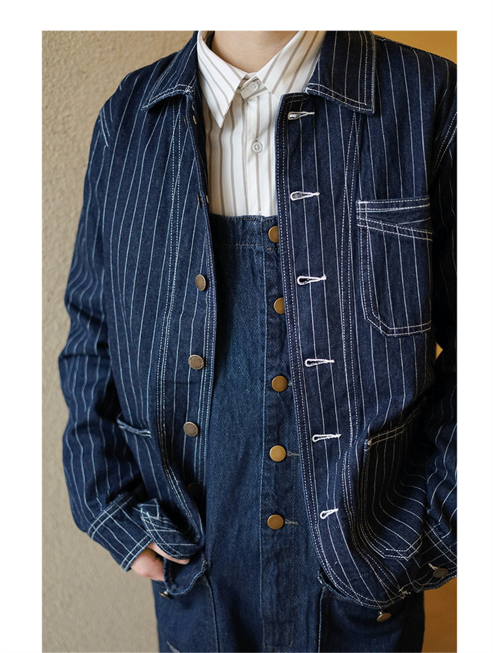 Men's Denim Jacket Striped and Original