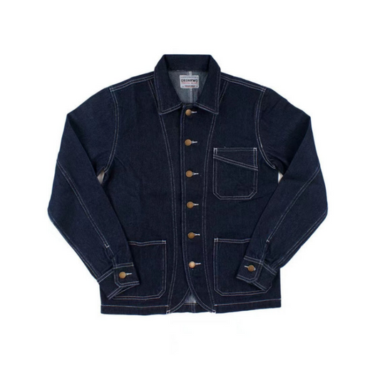 Veste en jean pour homme à rayures et originale