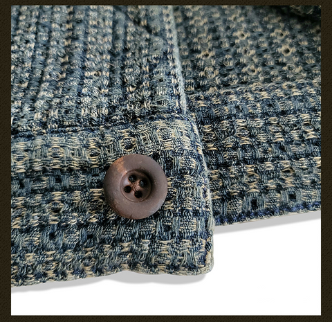 Men's Honeycomb Striped Denim Trucker Jacket