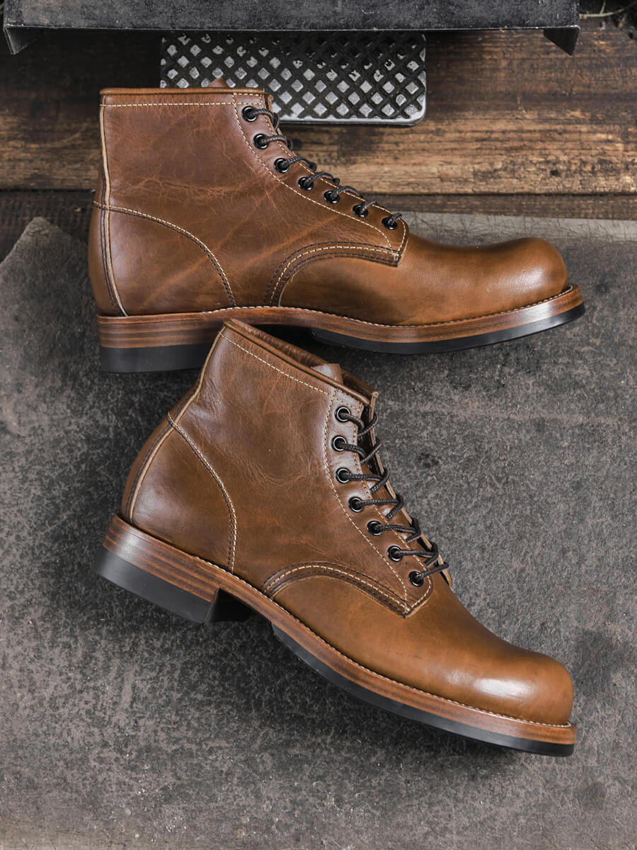 Men's Derby Boots Oiled Shoulder Leather