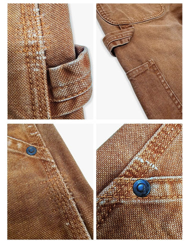 Men's Destroyed Double-Front Carpenter Pants