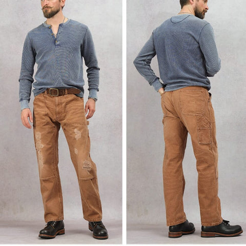 Men's Destroyed Double-Front Carpenter Pants
