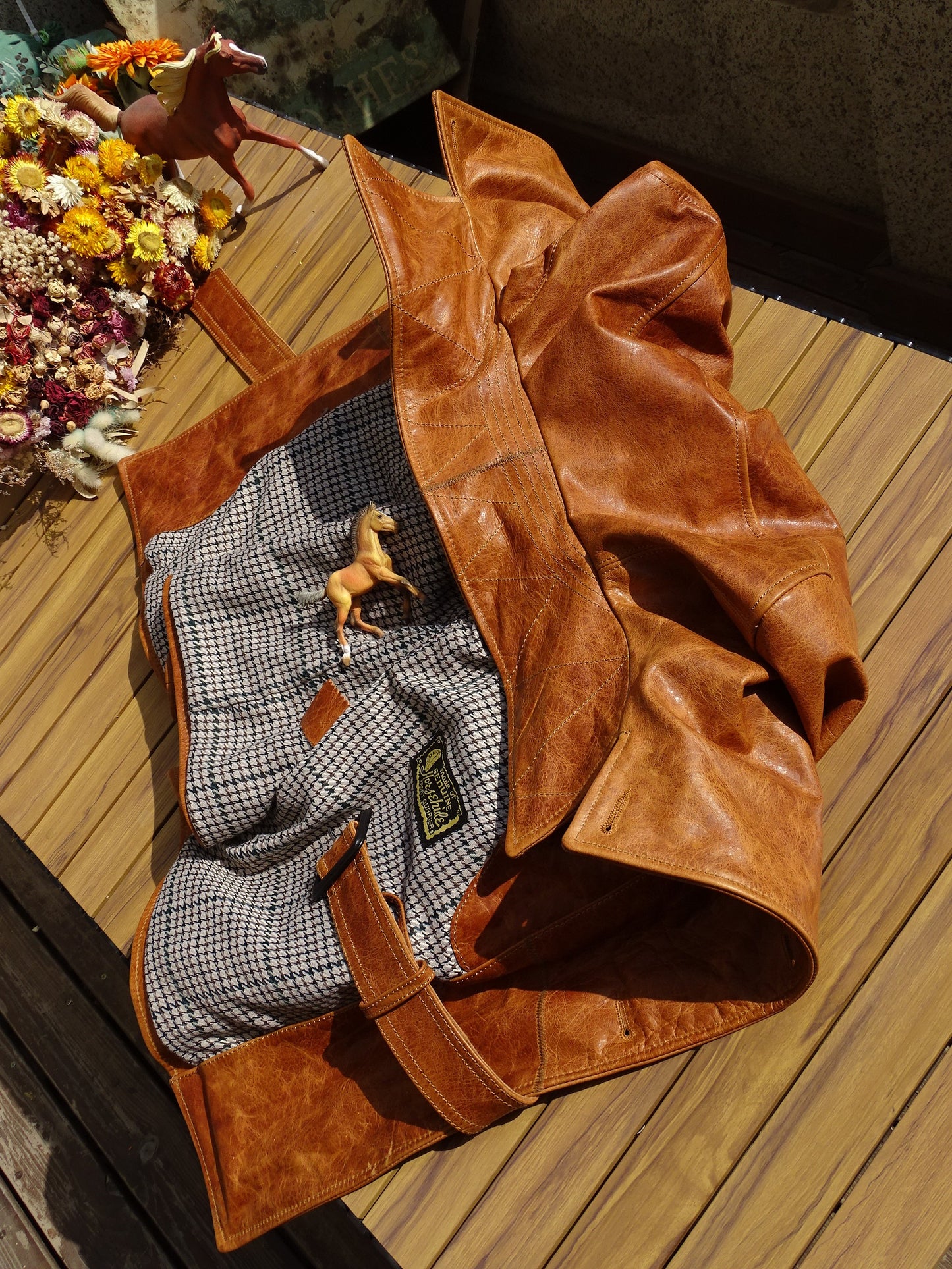 Men's Switchyard Leather Coat Amber