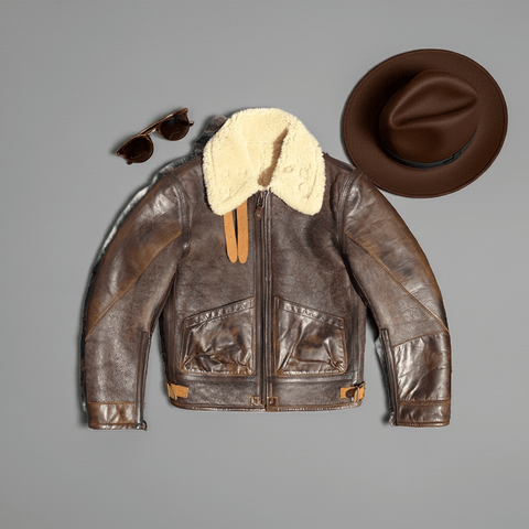 Men's B6 Bomber Shearling Coat | Military Style Winter Coat