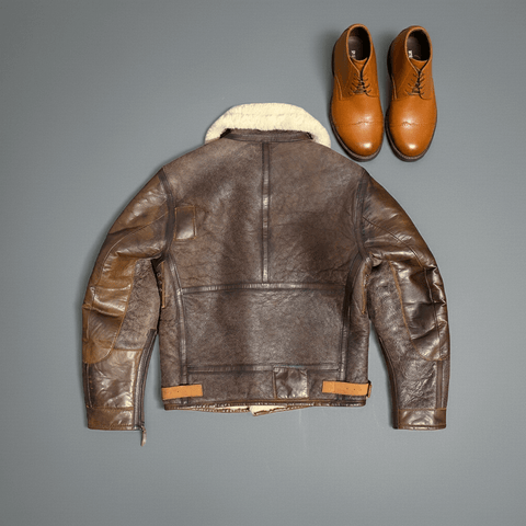 Men's B6 Bomber Shearling Coat | Military Style Winter Coat