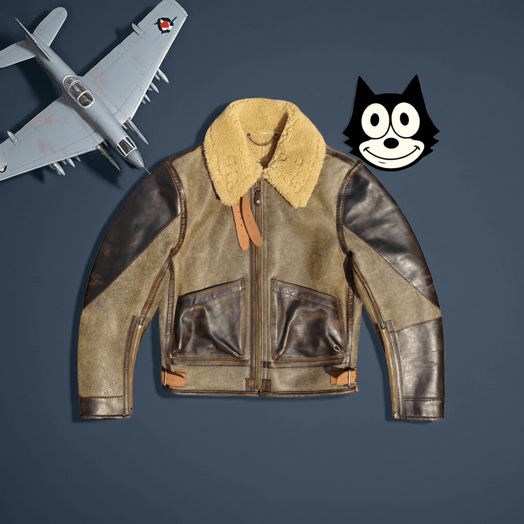 Men's B6 Bomber Shearling Coat | Military Style Winter Coat