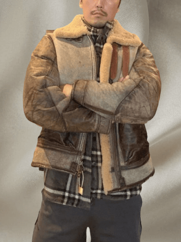 Men's B6 Bomber Shearling Coat | Military Style Winter Coat