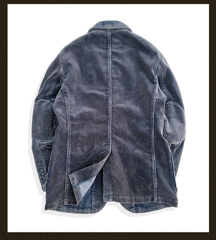 Men's Navy Corduroy Suit Jacket