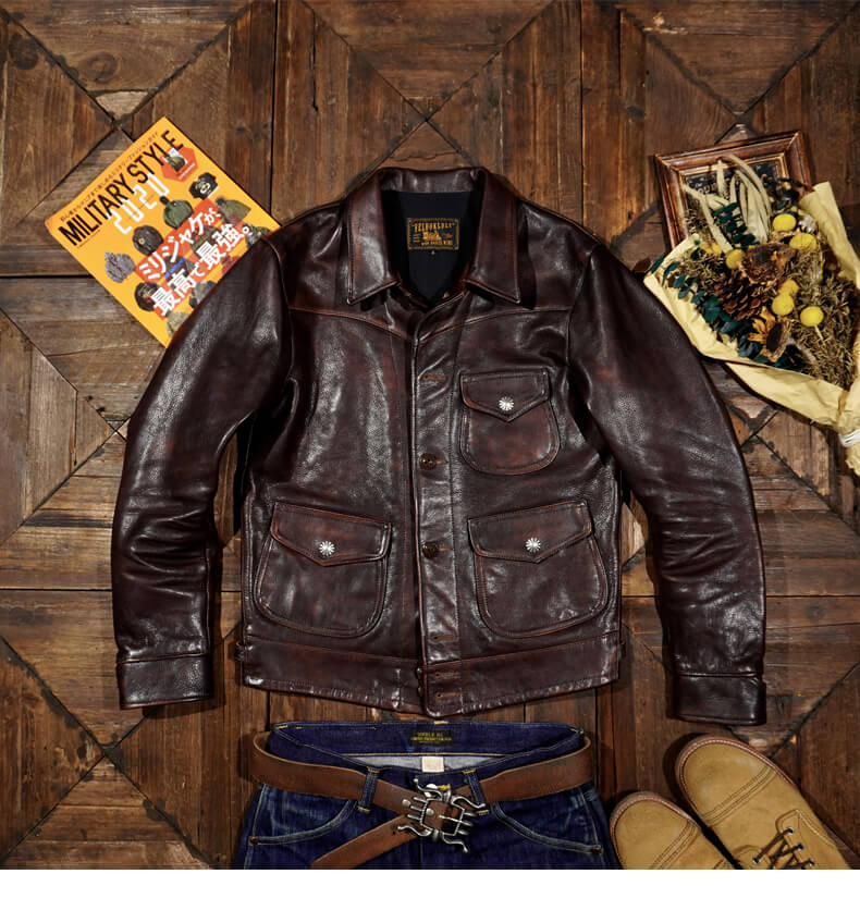 Men's Grain Western Leather Jacket