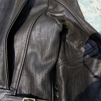 Men's Riders Leather Jacket Vertical Grain
