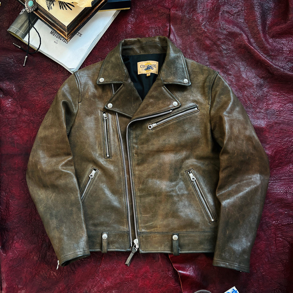 Double rider leather on sale jacket