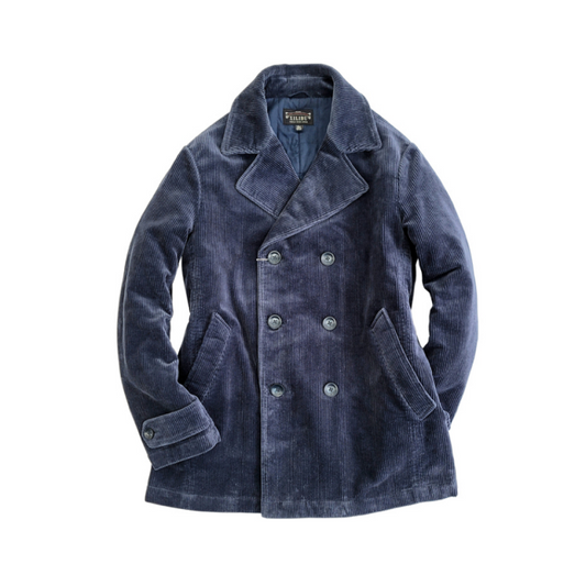 Double Breasted Corduroy Pea Coat