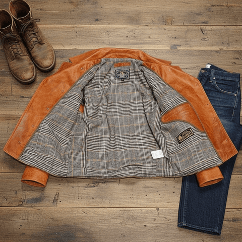 Men's Motorcycle Jacket Amber