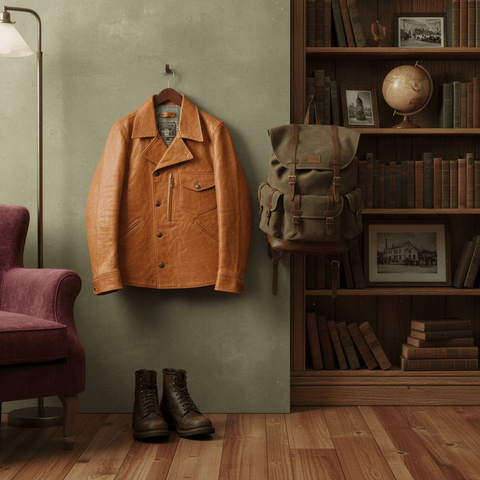 Men's Motorcycle Jacket Amber