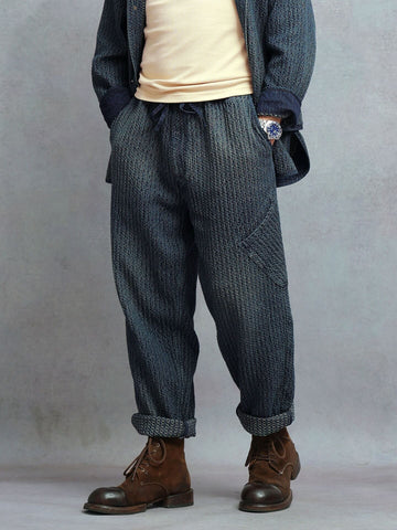 Men's Drawstring Honeycomb Tapered Pants