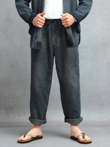 Men's Drawstring Honeycomb Tapered Pants