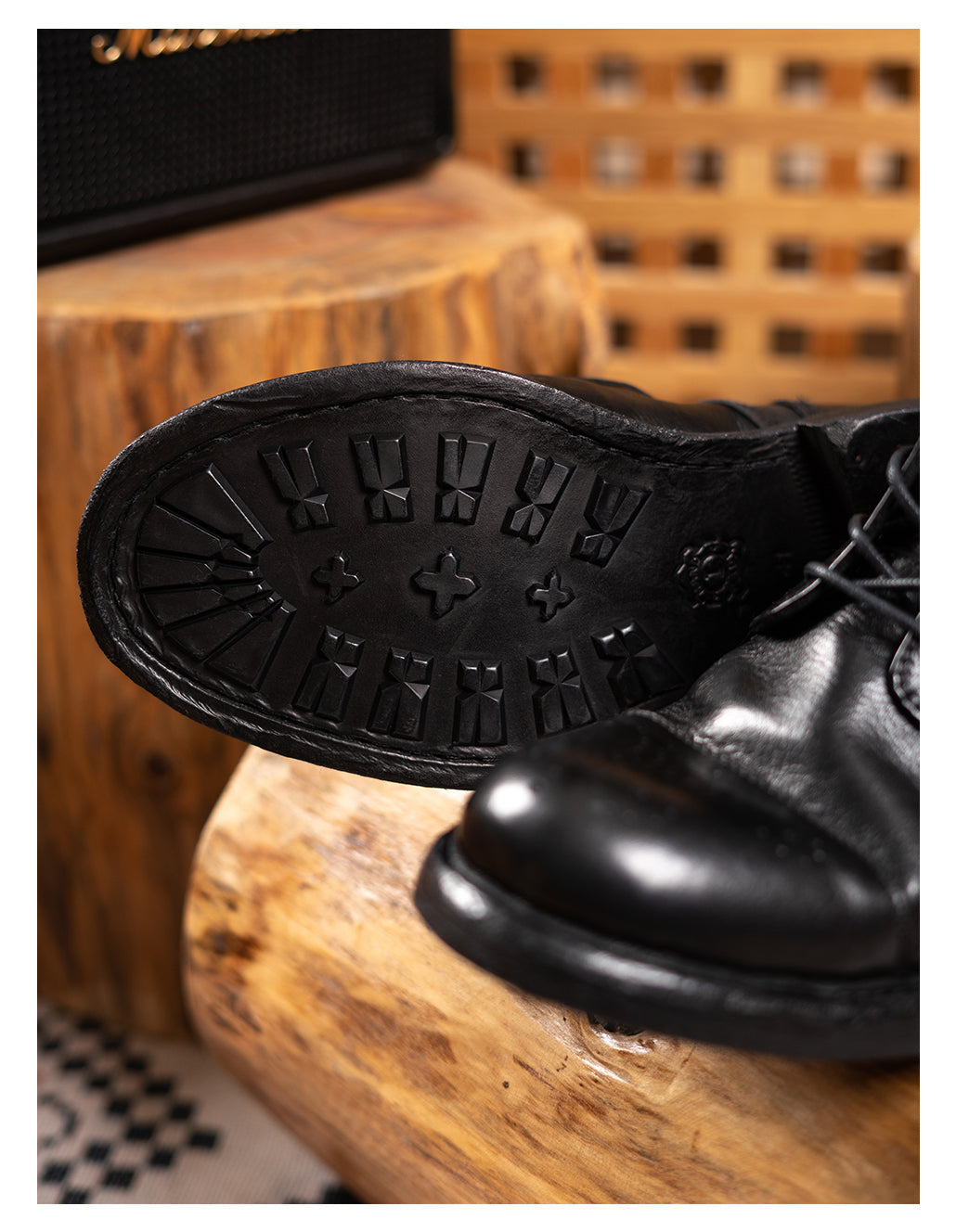 Men's Leather Brogue Derby Boots