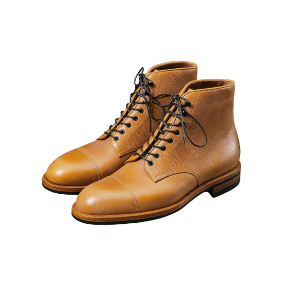 Bottes Derby en cuir texturé pour hommes