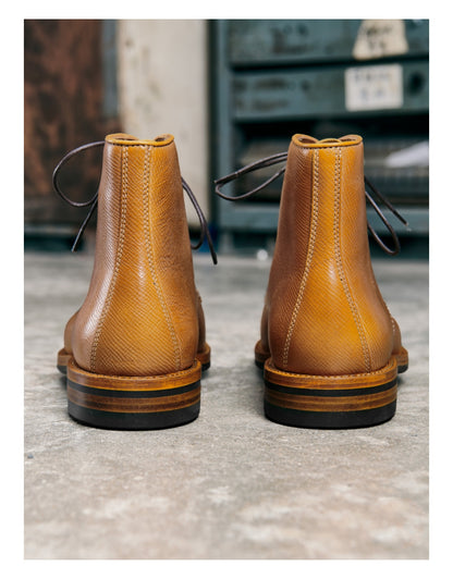 Bottes Derby en cuir texturé pour hommes