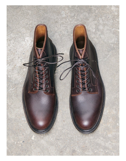 Men's Textured Leather Derby Boots