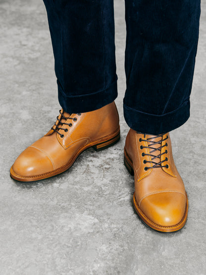 Bottes Derby en cuir texturé pour hommes