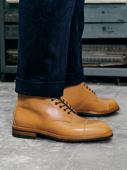 Bottes Derby en cuir texturé pour hommes