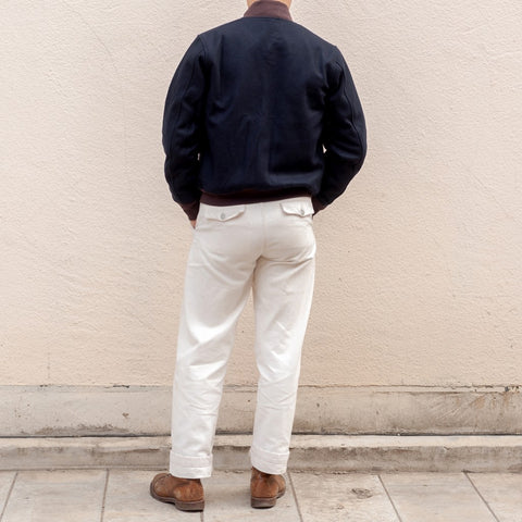 Men's Embroidered Wool Baseball Jacket