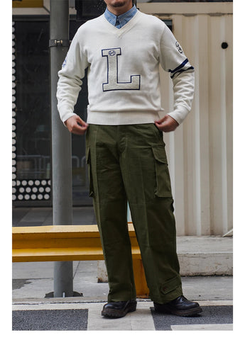 Men's Embroidered Letter Sweatshirt