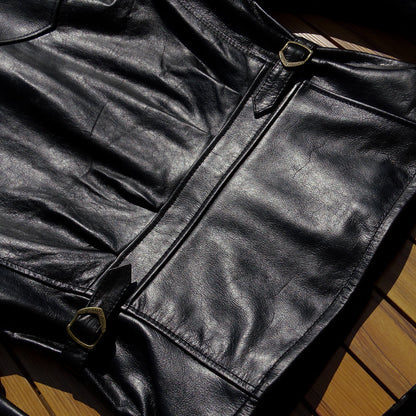 Men's 1930s Sports Leather Jacket Horsehide