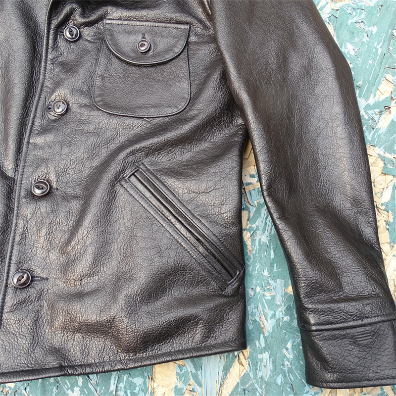 Men's Four Corners Leather Jacket Thick