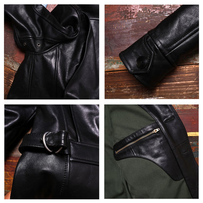 Men's Four Corner Leather Jacket Horsehide