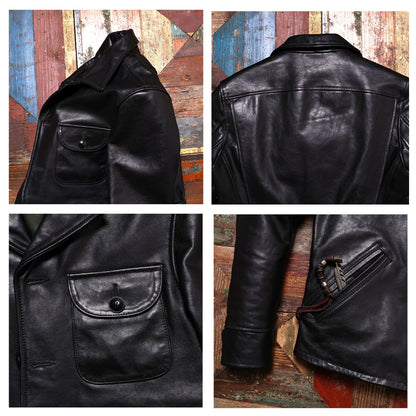 Men's Four Corner Leather Jacket Horsehide