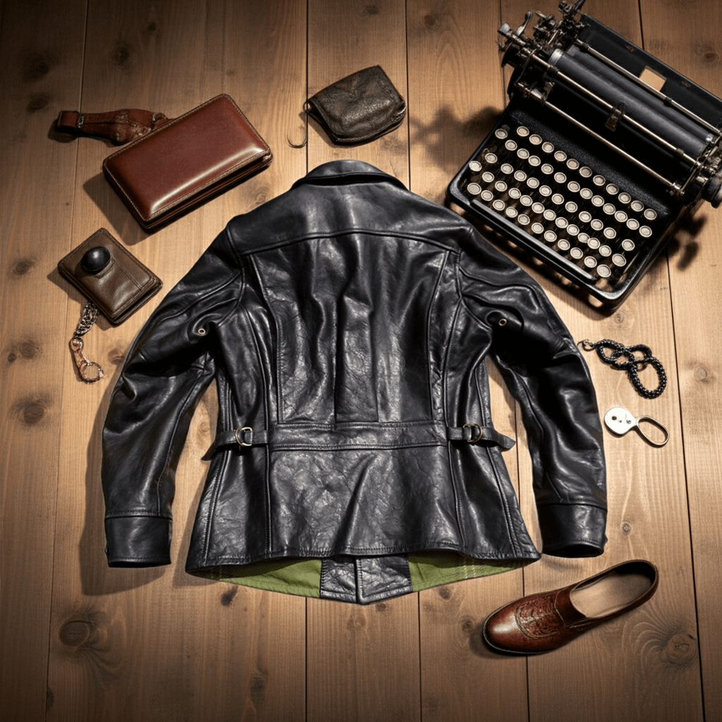 Men's Four Corners Leather Jacket Black – Crush on Retro