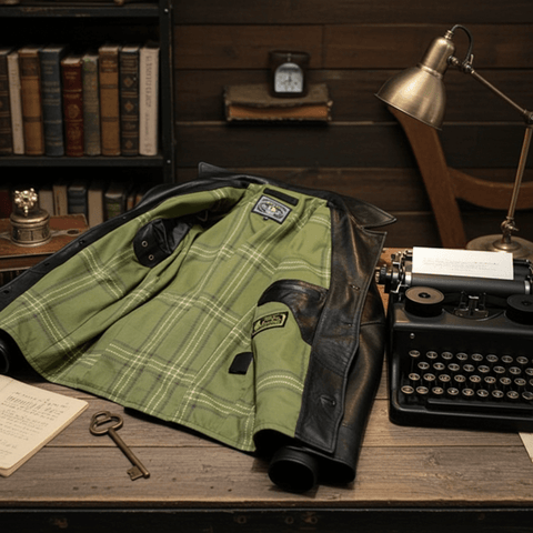 Men's Four Corners Leather Jacket Black