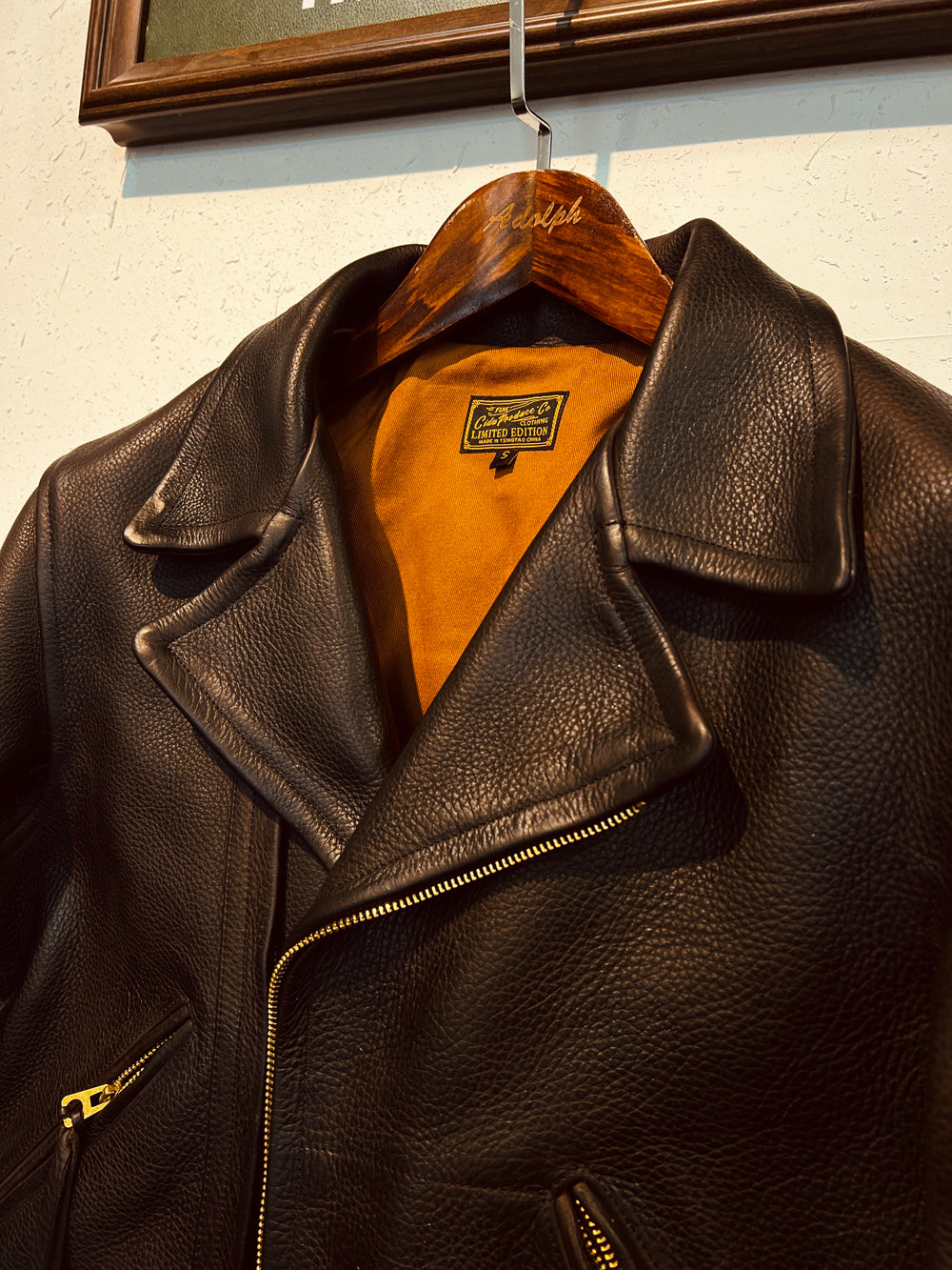 Men's Motorcycle Leather Jacket Short