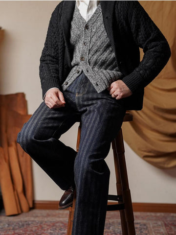 Men's Gray Shetland Wool Vest